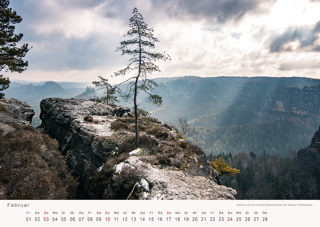 Kleiner Winterberg - Kalender 2019 Februar - Sächsische Schweiz
