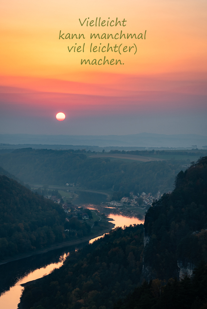 Sonnenuntergang Bastei Sächsische Schweiz