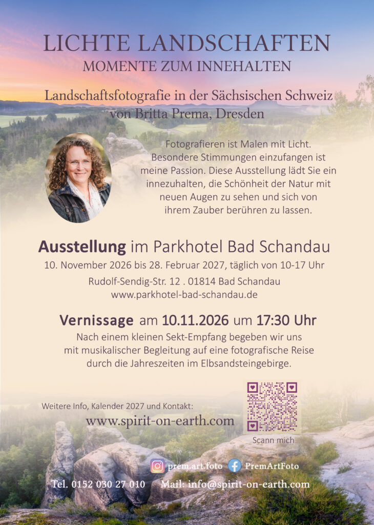 Flyer Ausstellung Fotografie Sächsische Schweiz 10.11.26 Bad Schandau