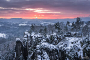 Sonnenaufgang Bastei Winter
