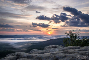 Sächsische Schweiz Sonnenaufgang, Gohrisch
