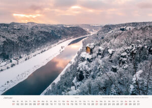 Kalender Sächsische Schweiz 2018 Fotokalender - Januar