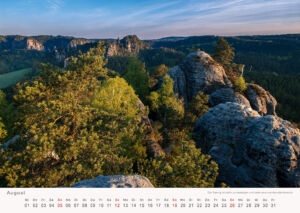 Kalender Sächsische Schweiz 2018 Fotokalender - August