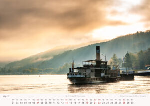 Dampfer in Königstein - Kalender 2019 April - Sächsische Schweiz