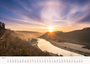 Wilkeaussicht - Kalender 2019 März - Sächsische Schweiz