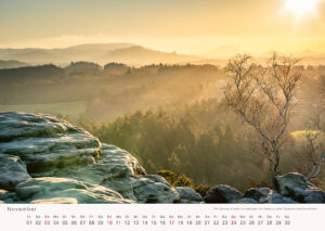 Blick vom Gamrig - Kalender 2019 November - Sächsische Schweiz