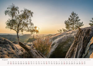 Kalender Sächsische Schweiz 2020 Carolafelsen