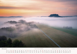 Kalender Sächsische Schweiz 2020 Nebelstimmung