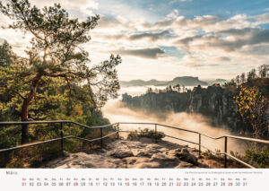 Kalender Sächsische Schweiz 2020 Pavillionaussicht