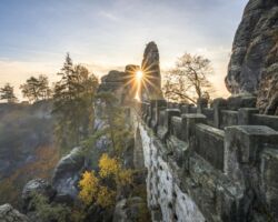Fotografie Sächsische Schweiz Basteibrücke Sonnenaufgang