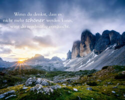 Sonnenaufgang an den Drei Zinnen