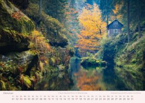 Elbsandsteingebirge - Kalender 2027 Herbststimmung in der Edmundsklamm