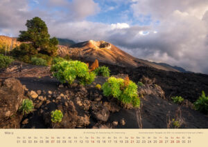 La Palma, Kanarisch Inseln: Der neue entstandene Vulkan Tajogaite Magie der Reise - Landschaftskalender 2027